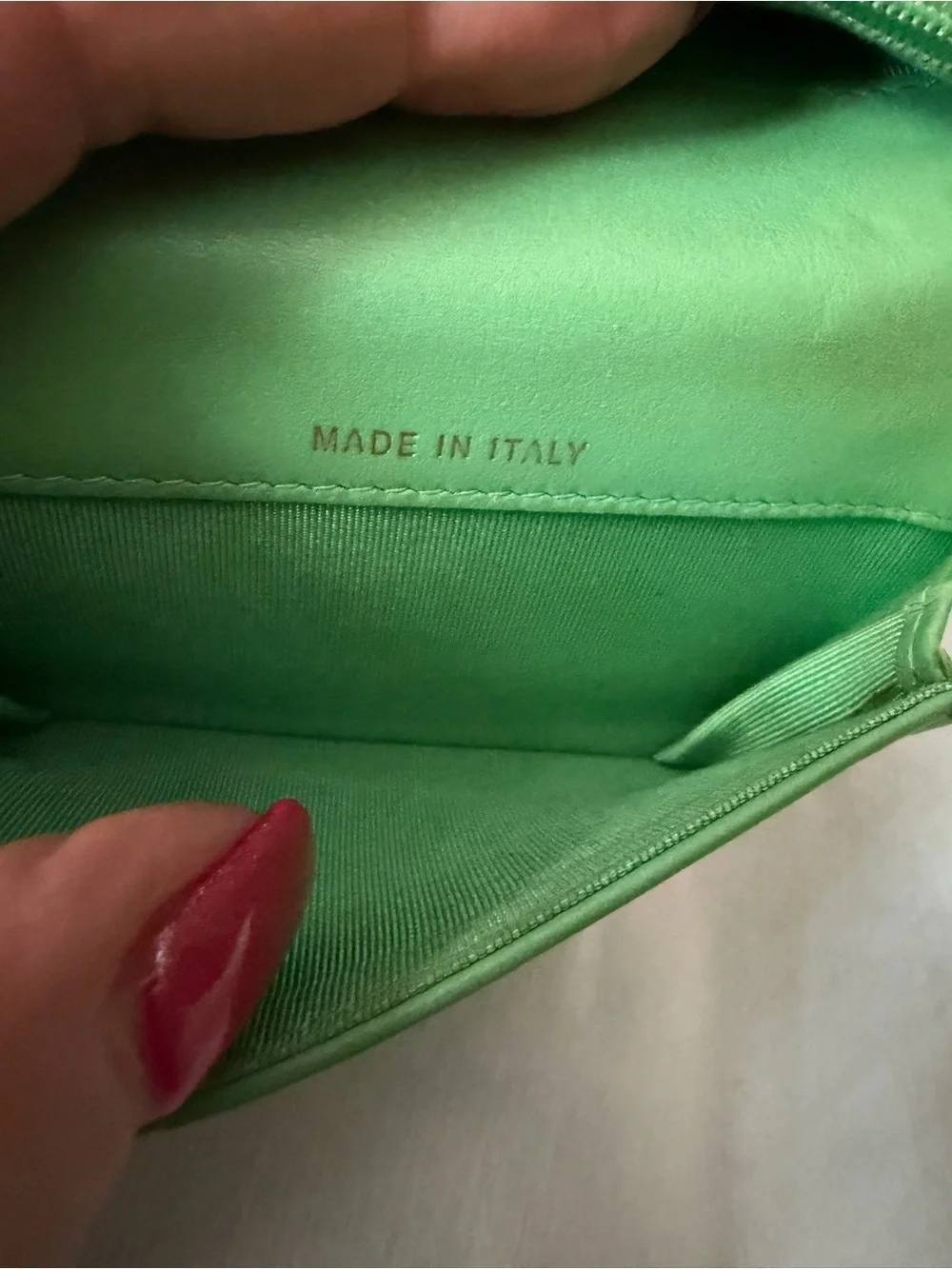 CHANEL Green Caviar Leather Compact Quilted Wallet, Gold CC Logo-FULL INCLUSION!